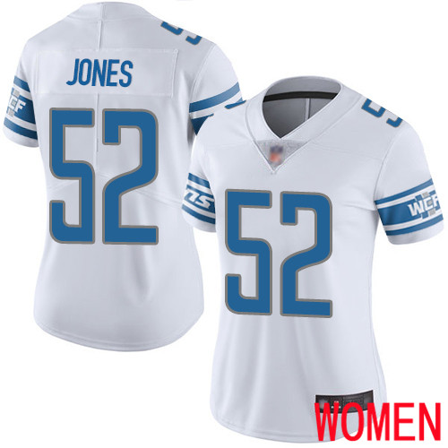 Detroit Lions Limited White Women Christian Jones Road Jersey NFL Football #52 Vapor Untouchable